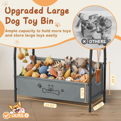 Lomivra large dog toy basket top shelf with guards for treats and grooming tools