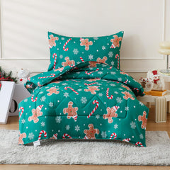 LONAVA Gingerbread-Man twin flat sheet showcases vivid colors for playful bedtimes.