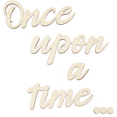 Longan Craft Once Upon a Time Sign wall decor adds whimsy to a reading nook.