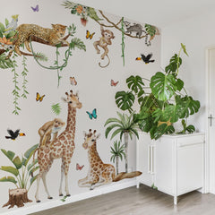 LOONELO leopard wall decal creates a bold safari vibe in kids' rooms.