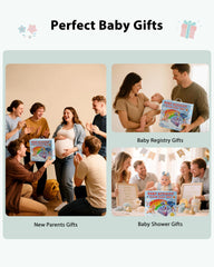 Looxii Baby Play Mat is washable and folds for storage or travel.
