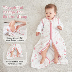Looxii sleep sack top zipper detail enables easy night-time diaper changes