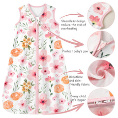 Looxii sleep sack arm-neck opening ensures snug, safe fit for baby.