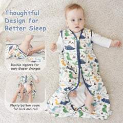 Looxii sleep sack two-way zipper for easy nighttime diaper changes.