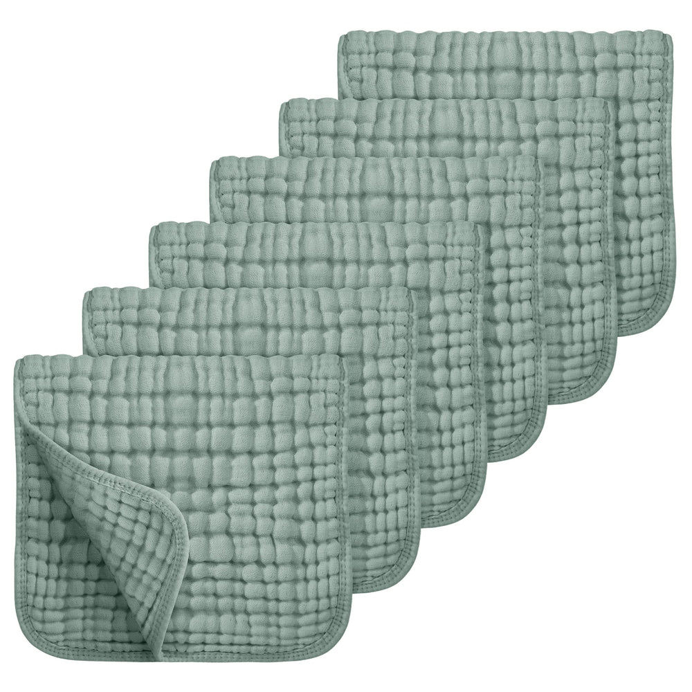 Looxii six-layer burp cloth showcasing high absorbency for drool and spit-up.