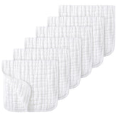 Looxii muslin burp cloths 6-layer absorbency soaks up messes quickly.