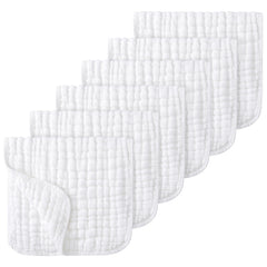 Looxii muslin burp cloths 6-layer absorbency soaks up messes quickly.