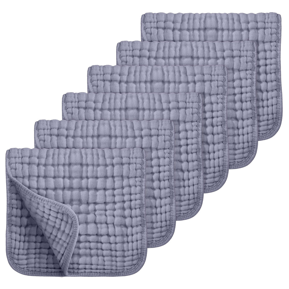 Looxii Muslin Burp Cloths softness close-up showing gentle 100% cotton texture for babies.