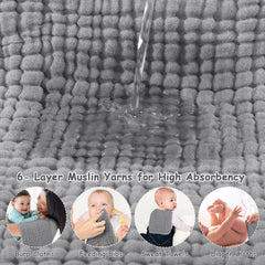 Looxii muslin burp cloths reinforced edges prevent unraveling after washes
