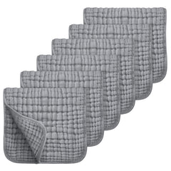 Looxii muslin burp cloths folded grey pack show soft touch for delicate baby skin