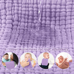 Looxii muslin burp cloths feature prewashed fabric for softness.