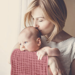 Looxii muslin burp cloths gentle on delicate baby skin with pre-washed softness.