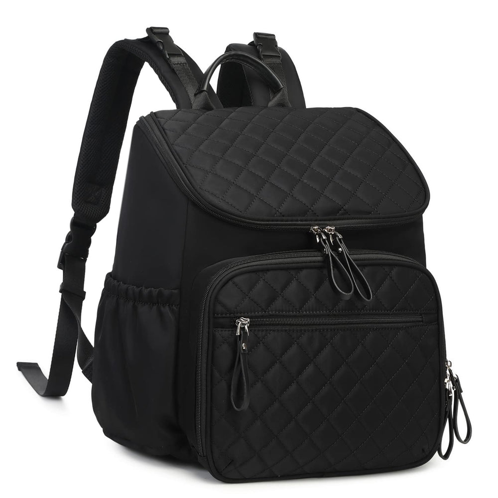 LORADI large-capacity diaper bag backpack with stroller straps for everyday outings.