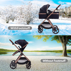 LORTSYBAB 12-inch rear wheels absorb bumps for smoother rides.