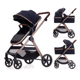 LORTSYBAB 2-in-1 stroller with bassinet for cozy naps and easy daytime travel.