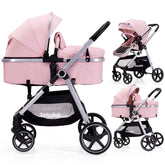 LORTSYBAB 2-in-1 stroller in forward-facing view, ideal for curious babies.