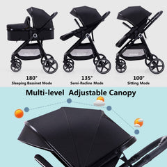 LORTSYBAB folding stroller with one-handed operation for easy outings.