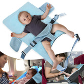 LoTanop toddler airplane bed folded for easy packing and travel comfort