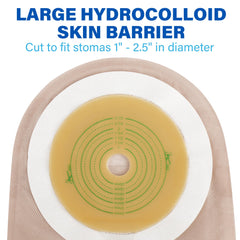 LotFancy drainable ostomy pouch closure enables easy emptying and cleaning.