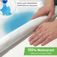 LotuFlor bed pad with tuckable design secures under mattress.