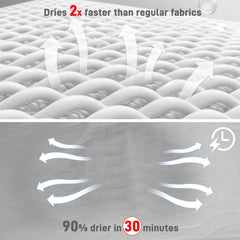 LotuFlor tuckable side flaps keep pad securely in place under mattress