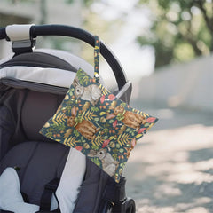 Lovdazzles bunny wet bag floral pattern, lightweight and suitable for swimsuits.