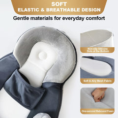 LOVE MAGE curved cushion section provides ergonomic support during feeding.