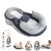 LOVE MAGE baby feeding pillow close-up shows soft, breathable fabric for comfortable contact.