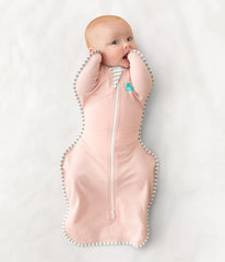 Love to Dream Swaddle Up dusty pink small, two way zipper for quick changes