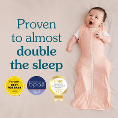 Love To Dream Swaddle Up hip-friendly fit keeps baby's hips free for movement