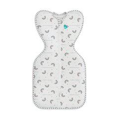 Love to Dream Swaddle UP Rainbow Dream front view showing arms-up fit for self-soothing.
