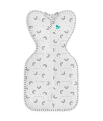 Love to Dream Swaddle UP two-way-zipper for quick diaper changes.
