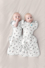 Love to Dream Swaddle Up self-soothe feature helps babies bring hands to mouth.