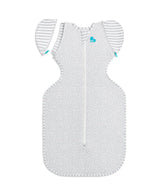 Love to Dream Swaddle Up Transition Bag dot gray closeup with silky bamboo fabric for gentle skin contact
