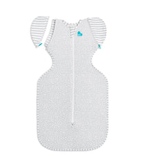 Love to Dream Swaddle Up Transition Bag dot gray closeup with silky bamboo fabric for gentle skin contact