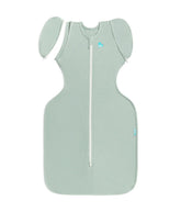 Love to Dream Swaddle Up Olive with arms-up fit for snug shoulders.