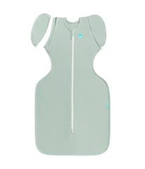 Love to Dream Swaddle Up Olive with arms-up fit for snug shoulders.