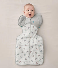 Love to Dream Swaddle Up Transition Bag showing one arm free while the other remains swaddled