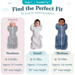 Love to Dream Swaddle UP two-way zipper enables quick, gentle diaper changes.