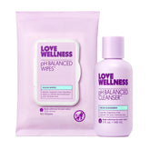 Love Wellness Balance Cleanser bottle showing gentle pH formula for sensitive skin