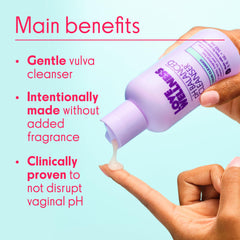 Love Wellness Cleanser foamy lather demonstrates easy, everyday cleansing ritual.