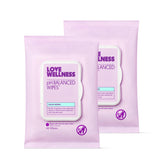 Love Wellness pH Balancing Wipes 2-pack front view for daily cleansing