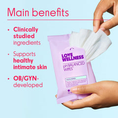 Soft viscose sheets of Love Wellness wipes gentle on sensitive skin.