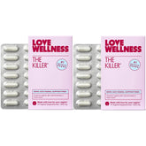 Love Wellness The Killer box front with boric acid suppositories for vaginal pH balance.