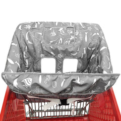 Loveandgo 2-in-1 cart cover folded into front bag for easy carrying.