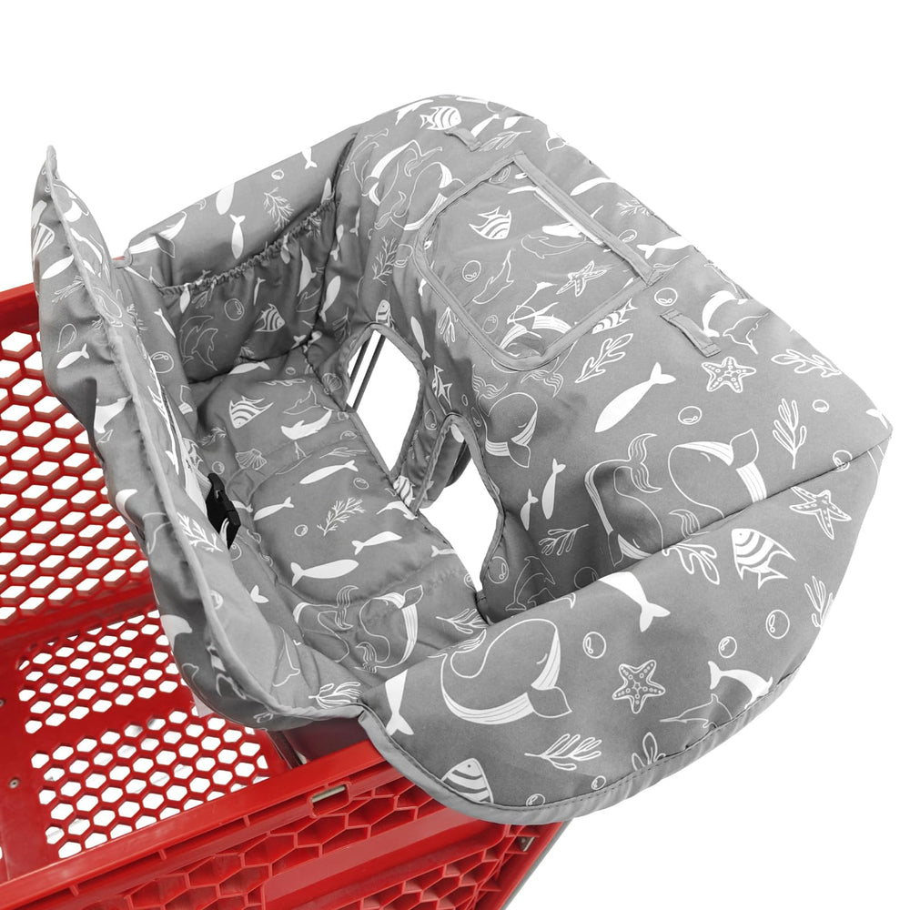 Loveandgo 2-in-1 cart cover on cart keeps surfaces clean.