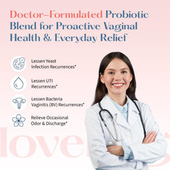 Packaging box on light background emphasizes an easy daily probiotic routine.