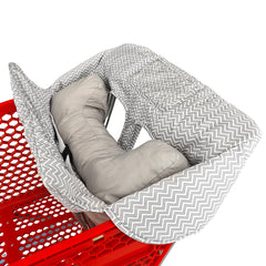 Love&go soft pillow cart cover provides baby comfort during shopping.
