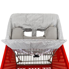 Love&go universal-fit cart cover adapts to most high chairs and carts.