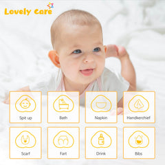 Lovely Care burp cloths reinforced edges for durability in daily use